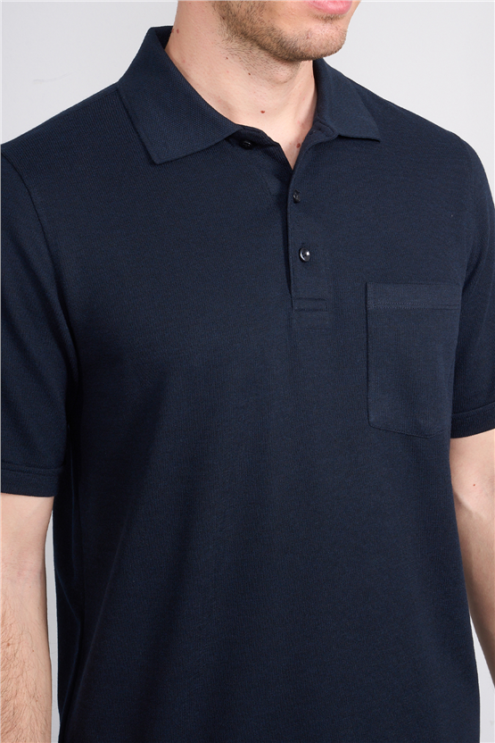 Çetinkaya Mentality 4592 Polo Yaka Regular Modelli T-shirt Lacivert