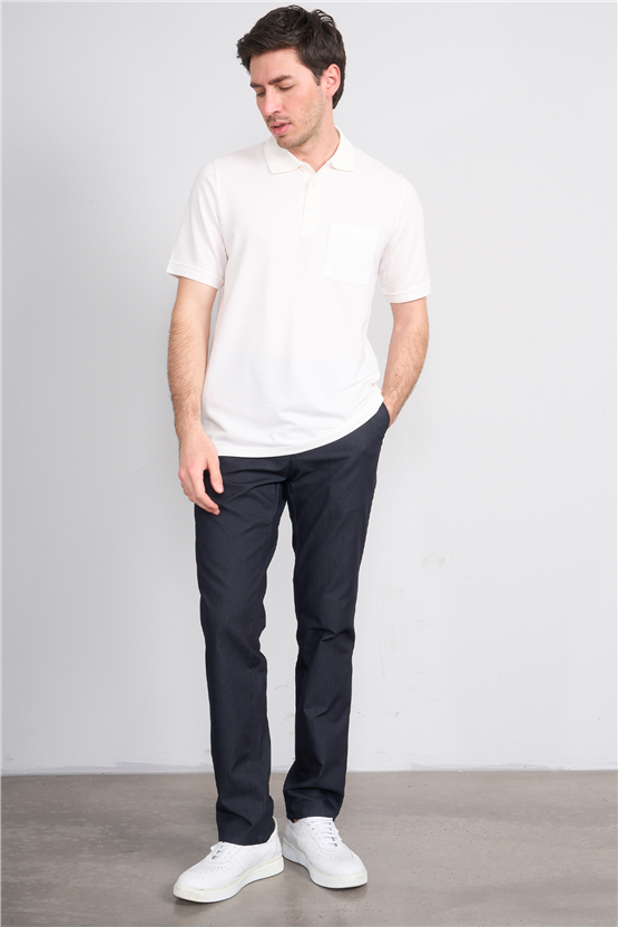 Çetinkaya Mentality 4592 Polo Yaka Regular Modelli T-shirt Beyaz