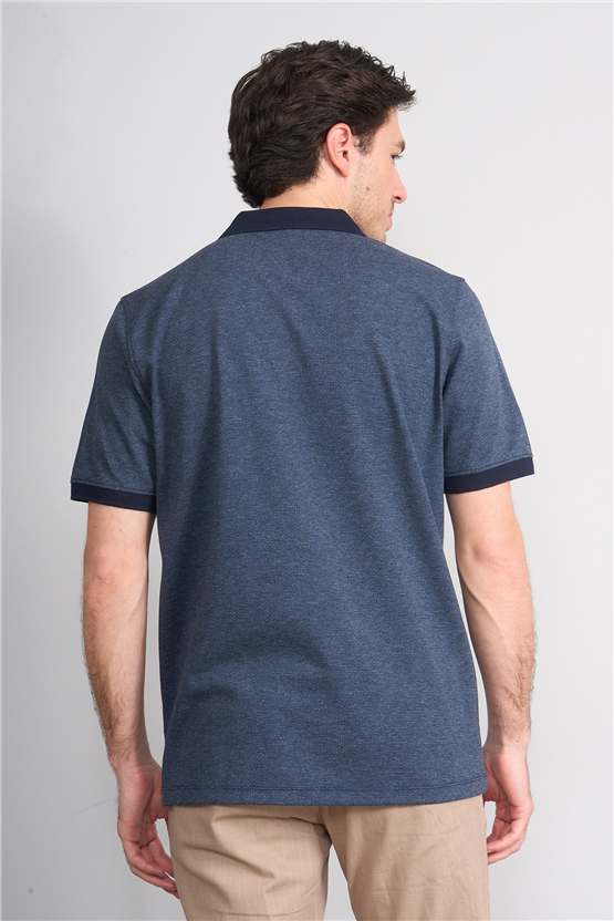 Çetinkaya Mentality 4595 Polo Yaka Regular Modelli T-shirt İndigo