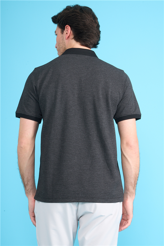 Çetinkaya Mentality 4595 Polo Yaka Regular Modelli T-shirt Siyah