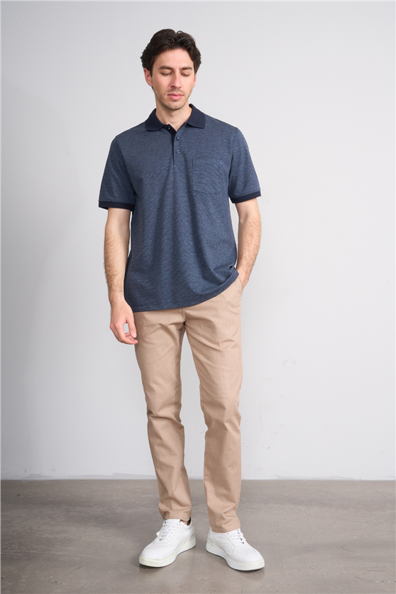 Çetinkaya Mentality 4595 Polo Yaka Regular Modelli T-shirt İndigo