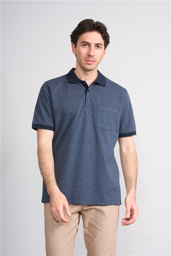 Çetinkaya Mentality 4595 Polo Yaka Regular Modelli T-shirt İndigo