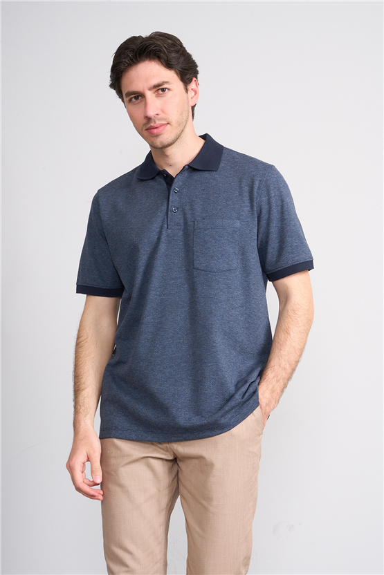 Çetinkaya Mentality 4595 Polo Yaka Regular Modelli T-shirt İndigo