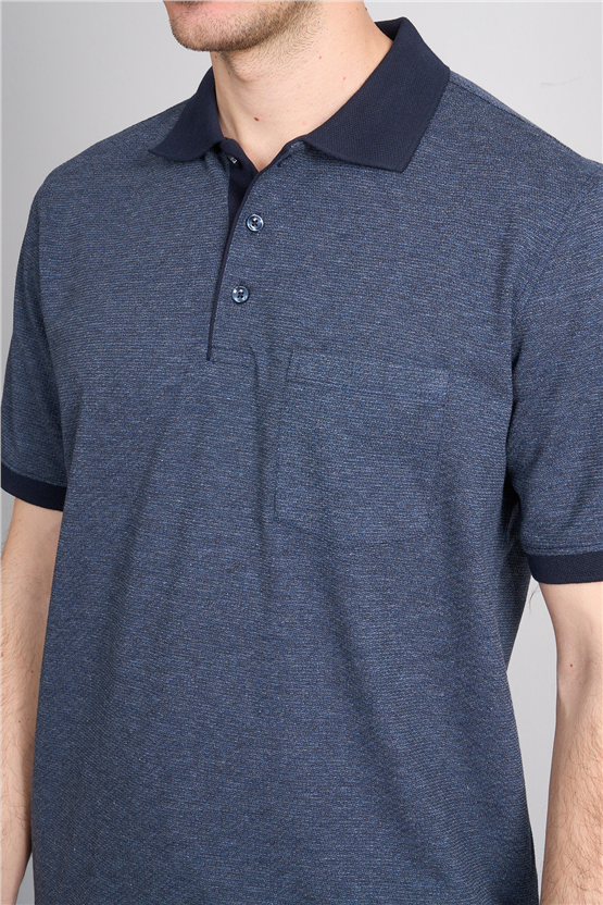 Çetinkaya Mentality 4595 Polo Yaka Regular Modelli T-shirt İndigo