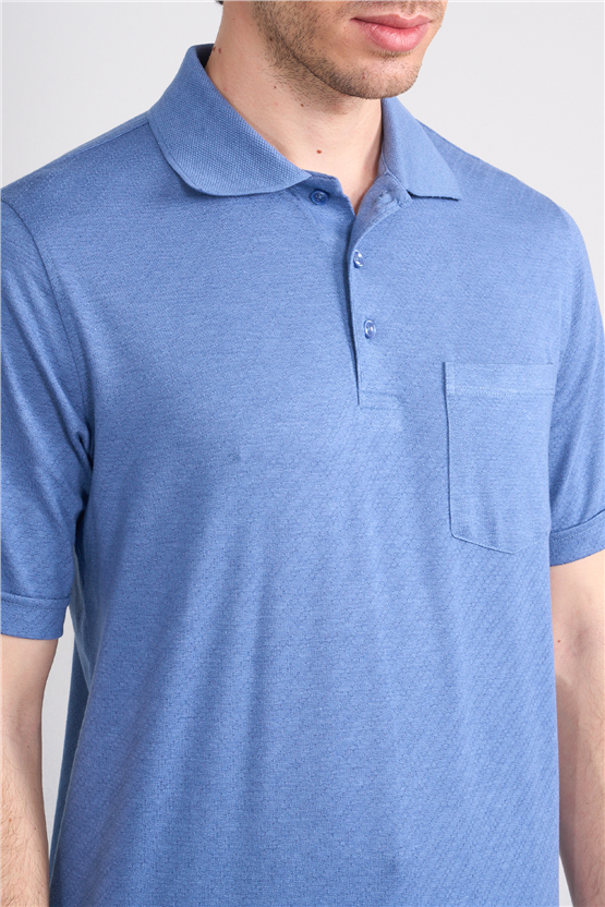 Çetinkaya Mentality 4596 Polo Yaka Regular Modelli T-shirt İndigo