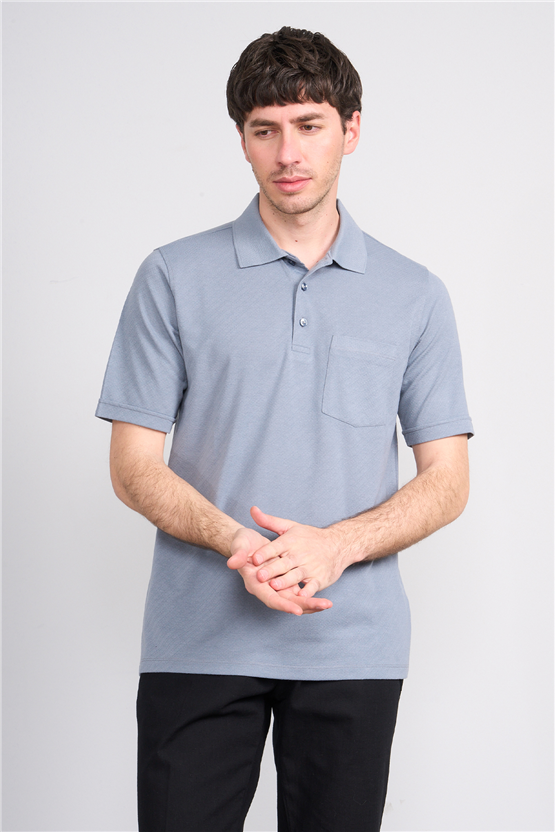 Çetinkaya Mentality 4596 Polo Yaka Regular Modelli T-shirt Gri
