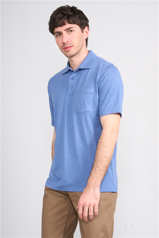 Çetinkaya Mentality 4596 Polo Yaka Regular Modelli T-shirt İndigo