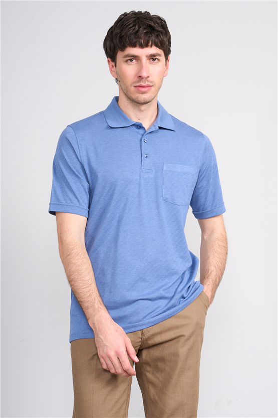 Çetinkaya Mentality 4596 Polo Yaka Regular Modelli T-shirt İndigo