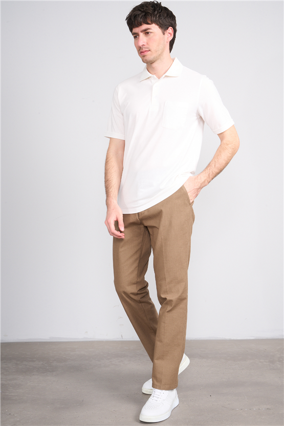 Çetinkaya Mentality 4596 Polo Yaka Regular Modelli T-shirt Beyaz