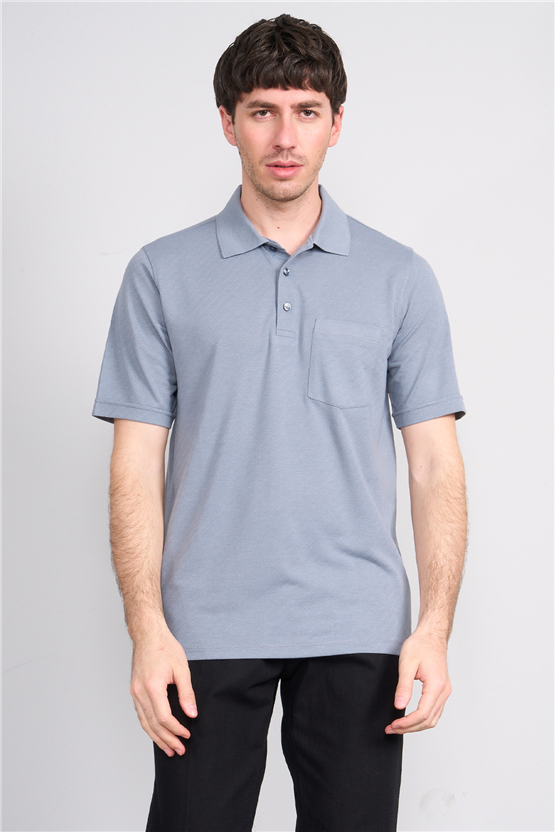 Çetinkaya Mentality 4596 Polo Yaka Regular Modelli T-shirt Gri