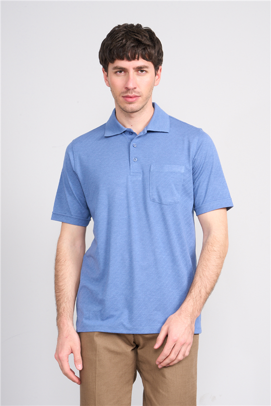 Çetinkaya Mentality 4596 Polo Yaka Regular Modelli T-shirt İndigo
