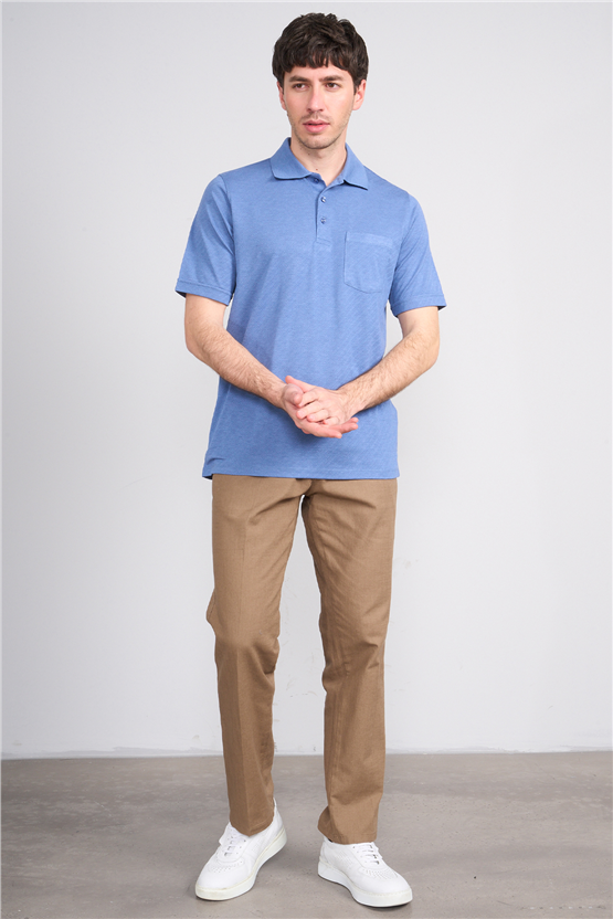 Çetinkaya Mentality 4596 Polo Yaka Regular Modelli T-shirt İndigo