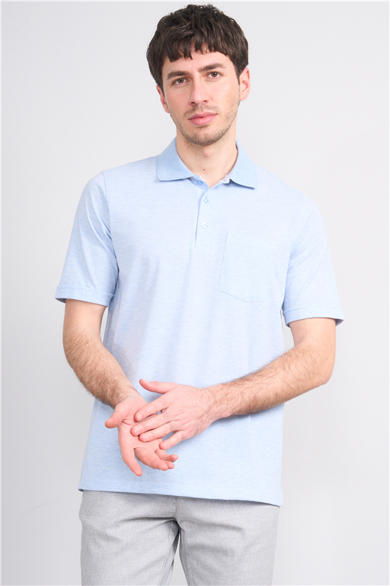 Çetinkaya Mentality 4597 Polo Yaka Regular Modelli T-shirt Mavi
