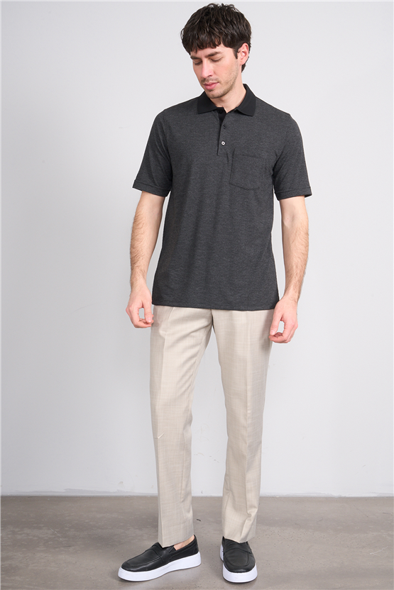 Çetinkaya Mentality 4597 Polo Yaka Regular Modelli T-shirt Siyah