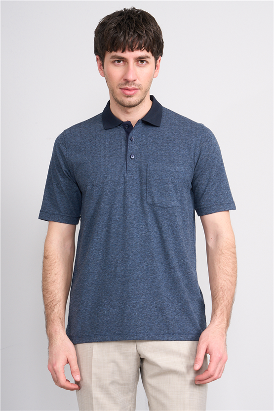 Çetinkaya Mentality 4597 Polo Yaka Regular Modelli T-shirt Lacivert