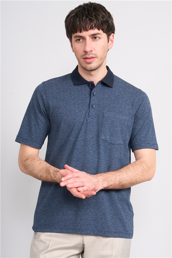 Çetinkaya Mentality 4597 Polo Yaka Regular Modelli T-shirt Lacivert