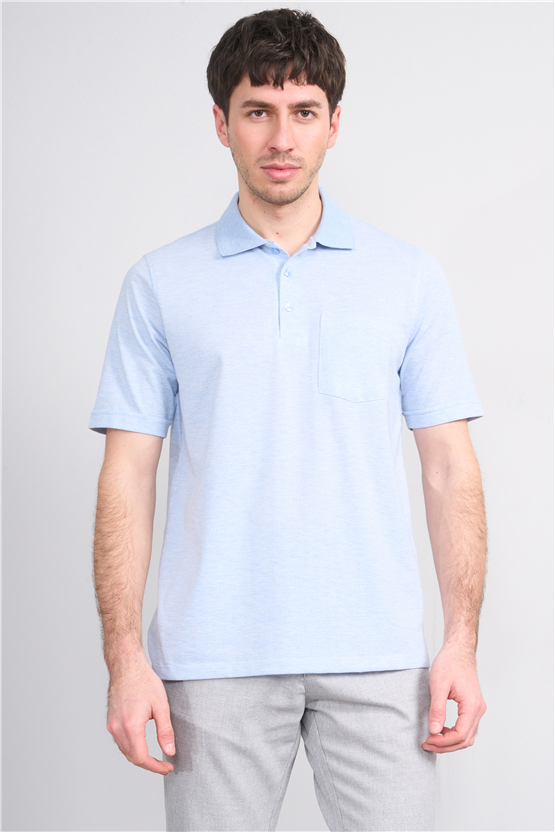 Çetinkaya Mentality 4597 Polo Yaka Regular Modelli T-shirt Mavi
