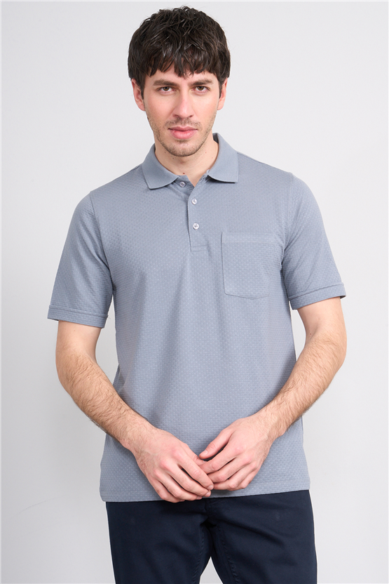 Çetinkaya Mentality 4598 Polo Yaka Regular Modelli T-shirt Gri