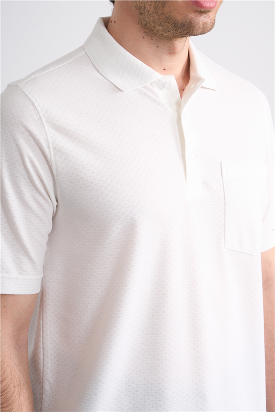Çetinkaya Mentality 4598 Polo Yaka Regular Modelli T-shirt Beyaz