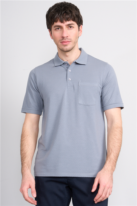 Çetinkaya Mentality 4598 Polo Yaka Regular Modelli T-shirt Gri