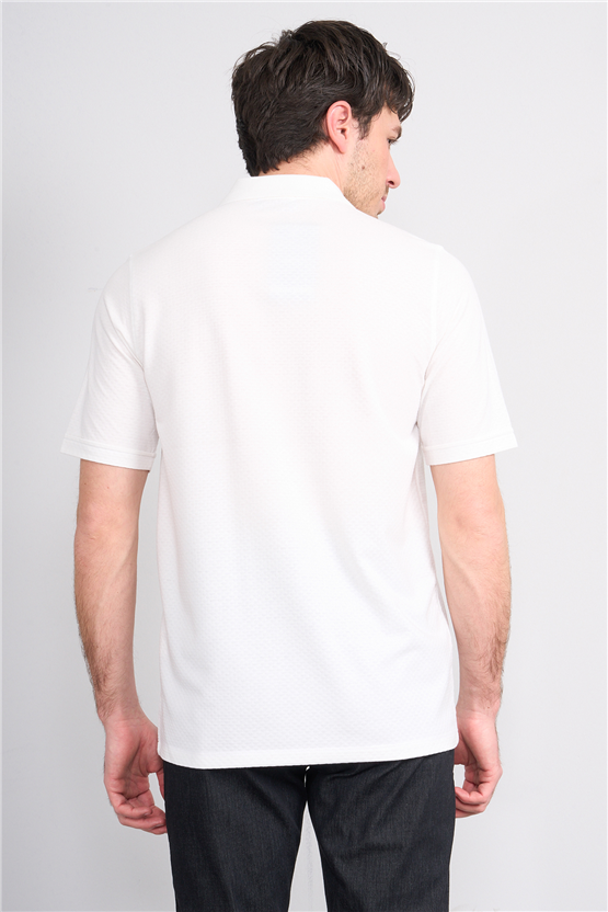 Çetinkaya Mentality 4598 Polo Yaka Regular Modelli T-shirt Beyaz
