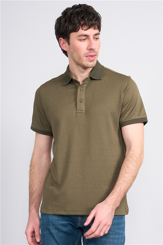 Çetinkaya Mentality 4600 Polo Yaka Regular Modelli T-shirt Haki