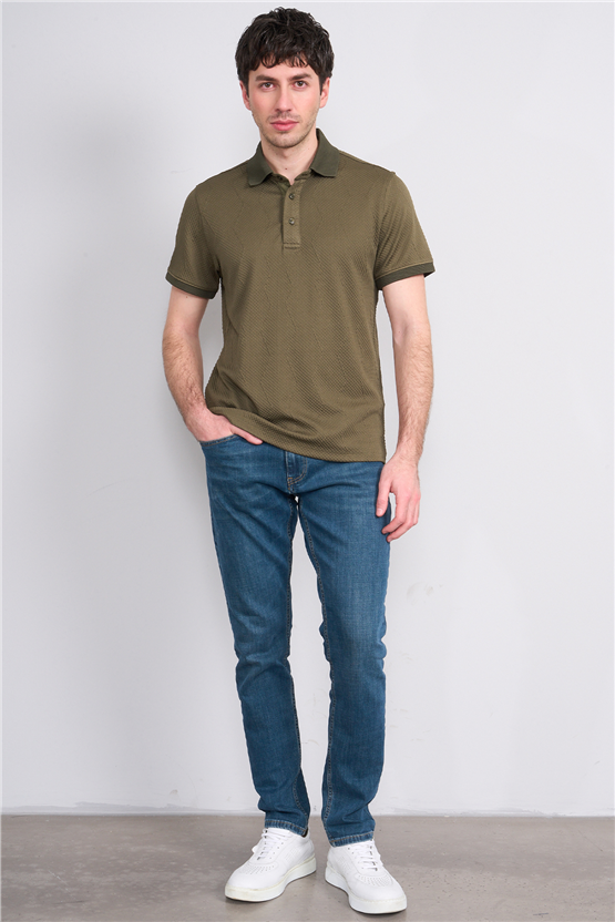 Çetinkaya Mentality 4600 Polo Yaka Regular Modelli T-shirt Haki