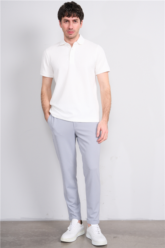 Çetinkaya Mentality 4600 Polo Yaka Regular Modelli T-shirt Beyaz