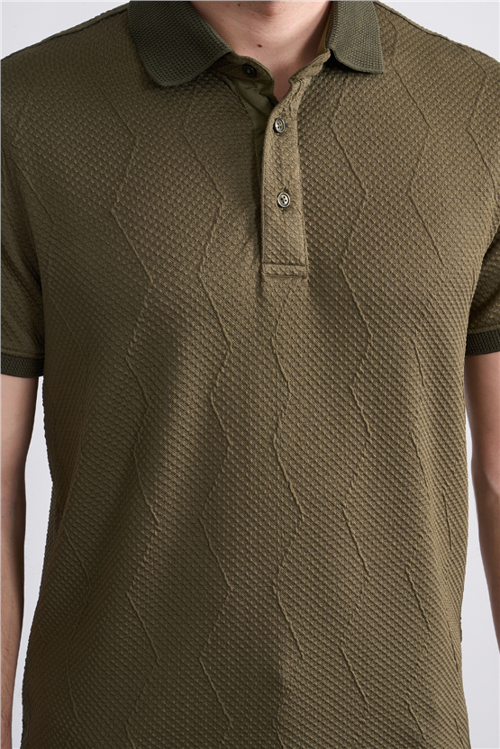 Çetinkaya Mentality 4600 Polo Yaka Regular Modelli T-shirt Haki
