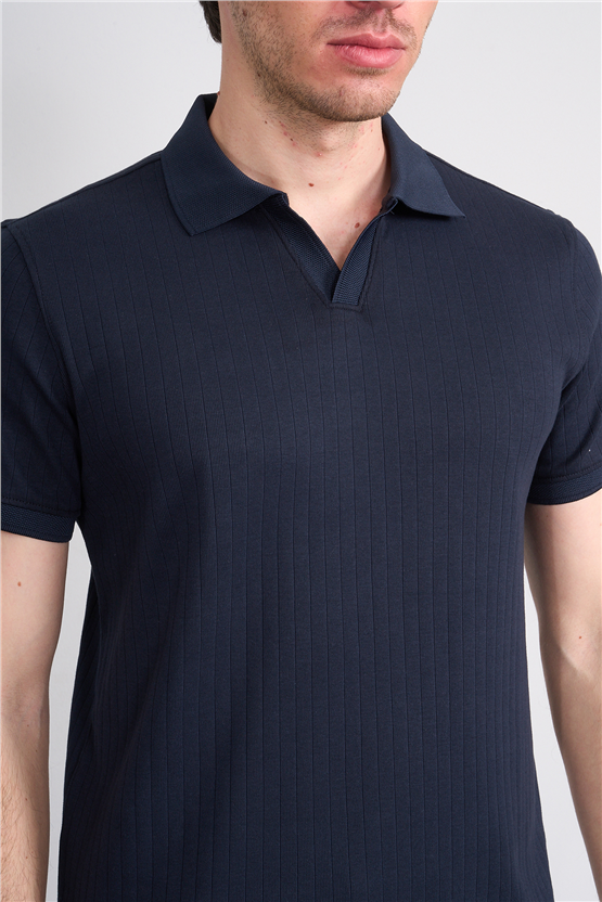 Çetinkaya Mentality 4602 Polo Yaka Regular Modelli T-shirt Lacivert