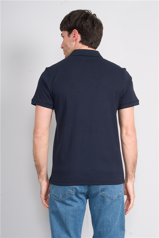 Çetinkaya Mentality 4602 Polo Yaka Regular Modelli T-shirt Lacivert