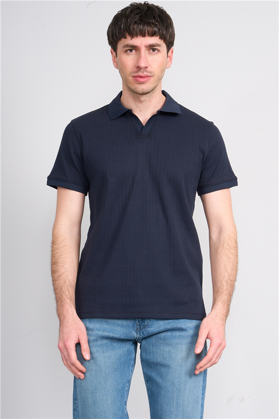Çetinkaya Mentality 4602 Polo Yaka Regular Modelli T-shirt Lacivert