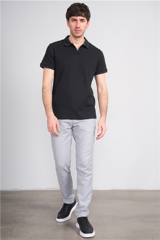 Çetinkaya Mentality 4602 Polo Yaka Regular Modelli T-shirt Siyah