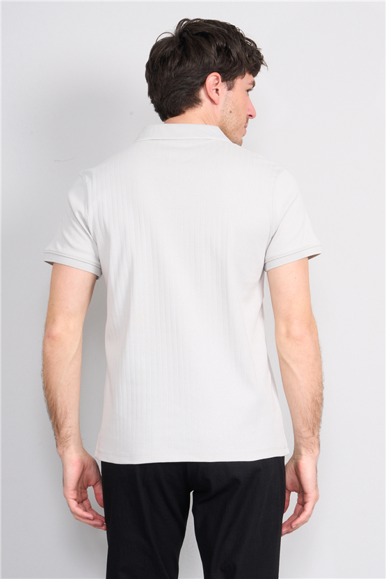 Çetinkaya Mentality 4602 Polo Yaka Regular Modelli T-shirt Gri