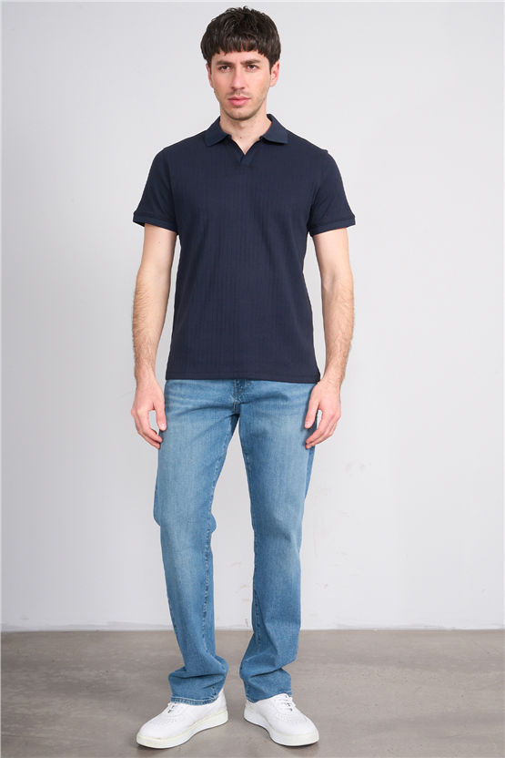Çetinkaya Mentality 4602 Polo Yaka Regular Modelli T-shirt Lacivert