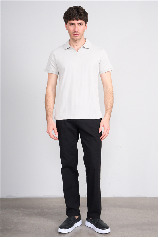 Çetinkaya Mentality 4602 Polo Yaka Regular Modelli T-shirt Gri