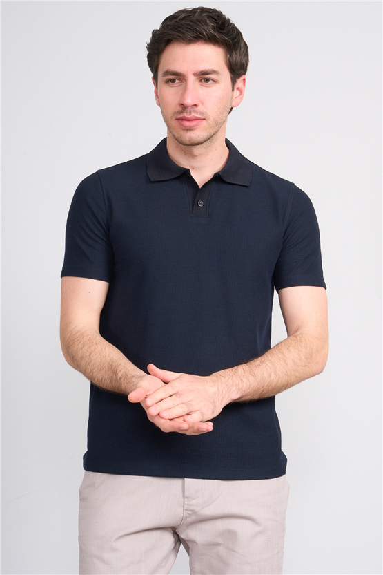 Çetinkaya Mentality 4603 Polo Yaka Regular Modelli T-shirt Lacivert