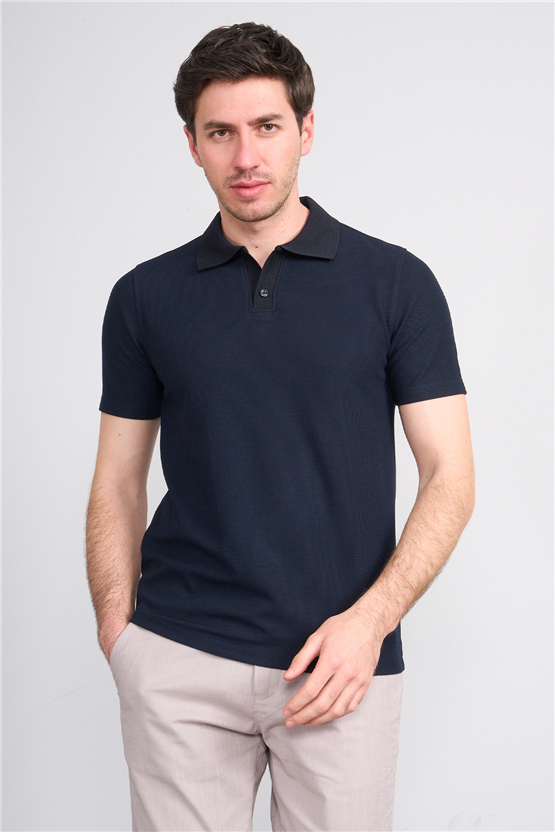 Çetinkaya Mentality 4603 Polo Yaka Regular Modelli T-shirt Lacivert