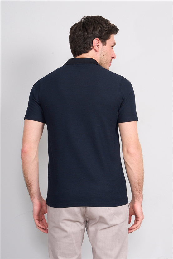 Çetinkaya Mentality 4603 Polo Yaka Regular Modelli T-shirt Lacivert