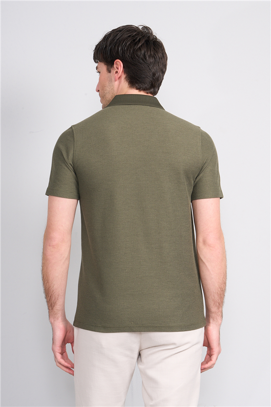 Çetinkaya Mentality 4603 Polo Yaka Regular Modelli T-shirt Haki