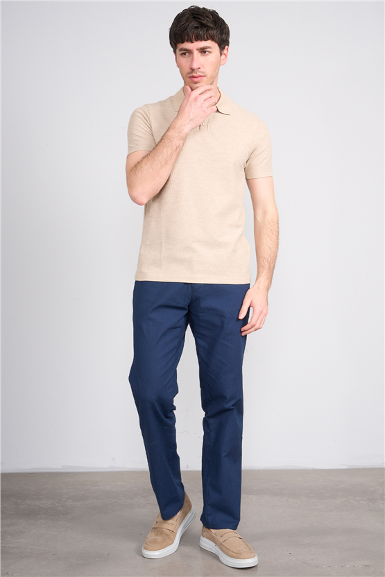 Çetinkaya Mentality 4603 Polo Yaka Regular Modelli T-shirt Taş