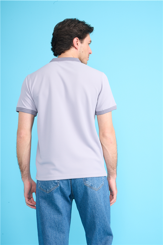 Çetinkaya Mentality 4604 Polo Yaka Regular Modelli T-shirt Gri