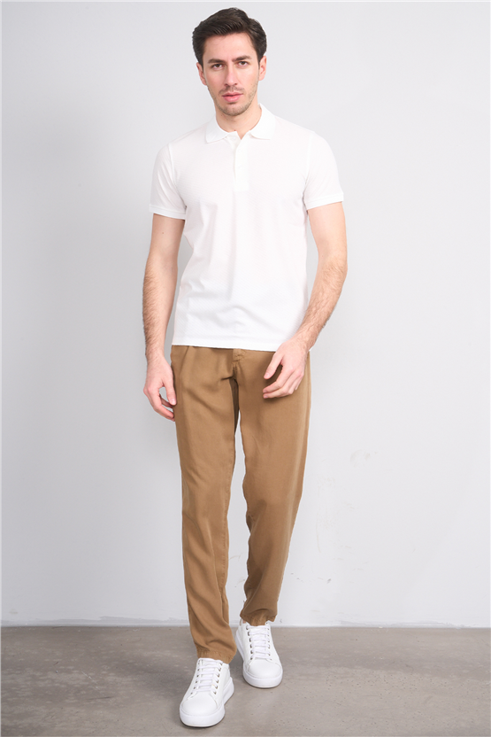 Çetinkaya Mentality 4607 Polo Yaka Regular Modelli T-shirt Beyaz