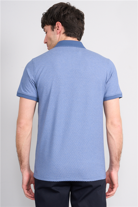 Çetinkaya Mentality 4607 Polo Yaka Regular Modelli T-shirt Mavi