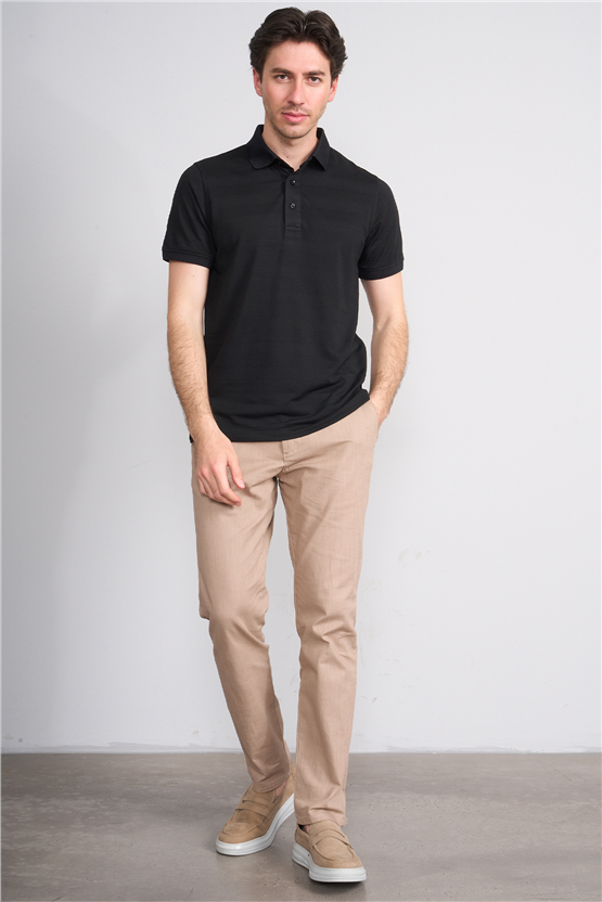 Çetinkaya Mentality 4622 Polo Yaka Regular Modelli T-shirt Siyah