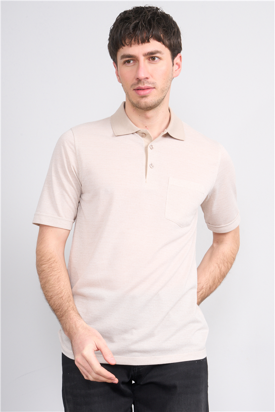 Çetinkaya Mentality 4626 Polo Yaka Regular Modelli T-shirt Toprak
