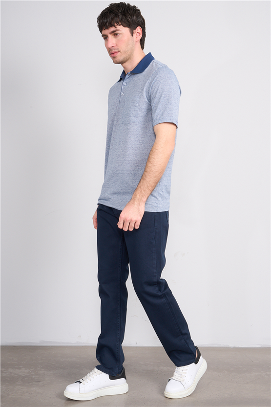 Çetinkaya Mentality 4626 Polo Yaka Regular Modelli T-shirt İndigo