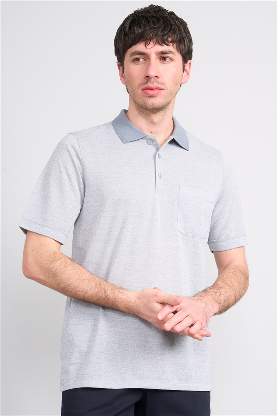 Çetinkaya Mentality 4626 Polo Yaka Regular Modelli T-shirt Gri