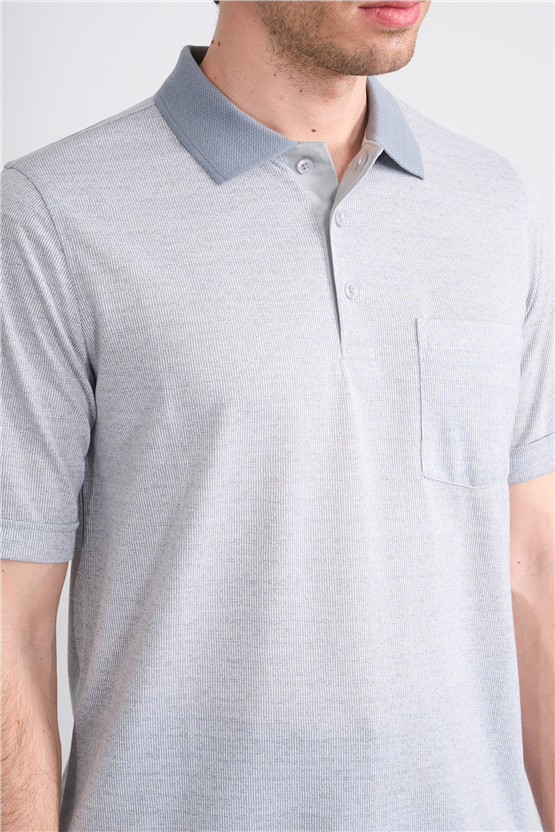 Çetinkaya Mentality 4626 Polo Yaka Regular Modelli T-shirt Gri