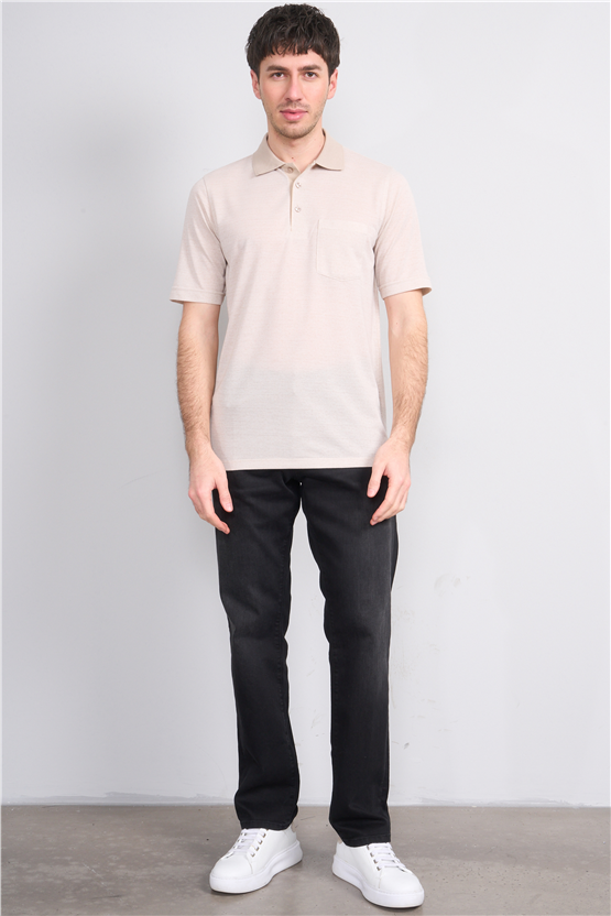 Çetinkaya Mentality 4626 Polo Yaka Regular Modelli T-shirt Toprak